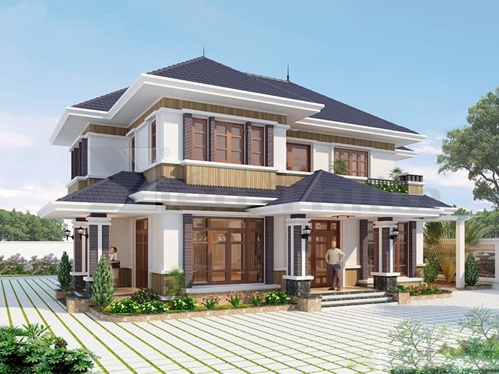 Mẫu thiết kế nhà 3 gian 2 tầng: từ truyền thống đến hiện đại Mau Nha 3 Gian 2 Tang Hien Dai Dep 02