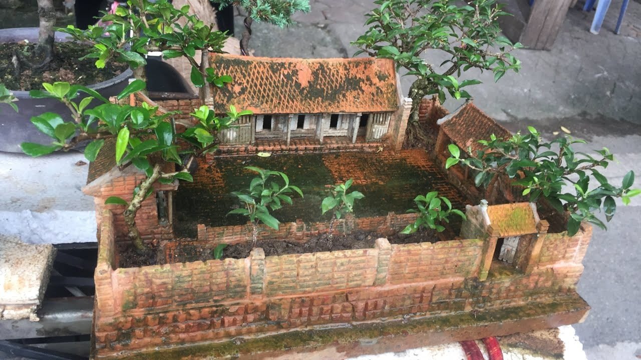 Hướng dẫn cách làm tiểu cảnh nhà cổ đẹp đậm chất Bắc Bộ Mau Tieu Canh Nha Co Bac Bo Xua
